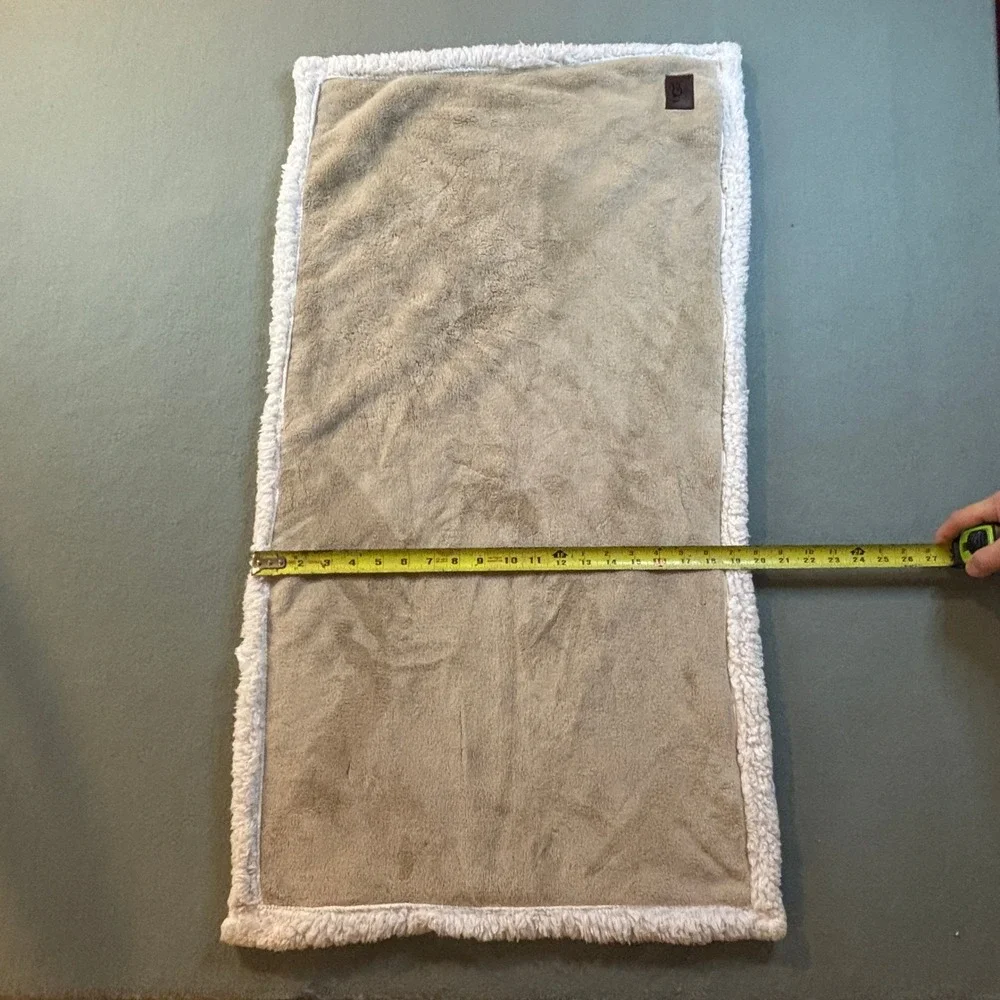 UGG Home Tan Sherpa Fleece Pillowcase Small Travel Size Cozy Cabin Core